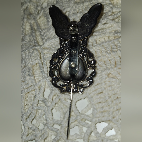Vintage Style Silver Rabbit Brooch - Picture 6 of 6